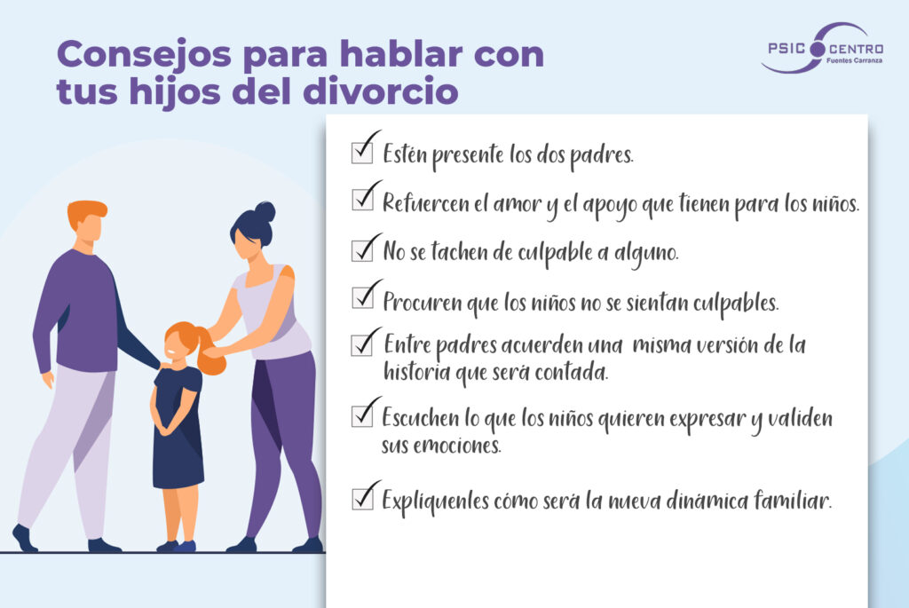 cómo decirle a tus hijos sobre el divorcio